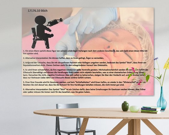 Example of the artwork in a room
