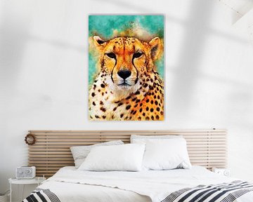 Cheetah dierenkunst #leeuw van JBJart Justyna Jaszke
