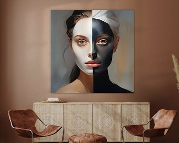 Portrait einer Frau weiss und schwarz - black and white