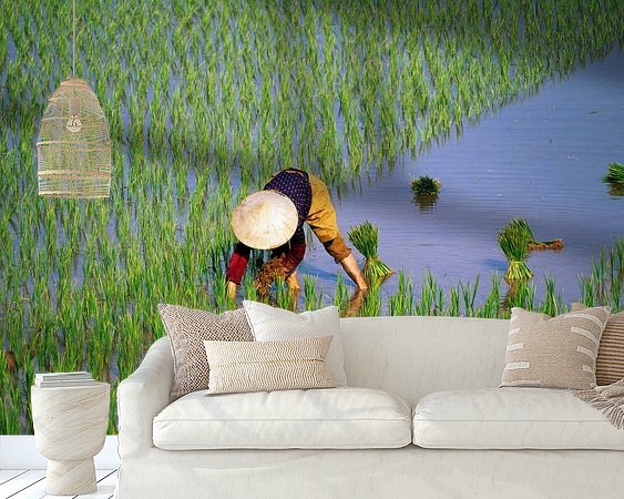 Voorbeeld van het werk in een kamer