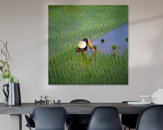 Voorbeeld van het werk in een kamer