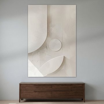 Minimalistische Betonformen als Igel-Kunstdesign in Grau