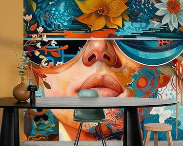 Voorbeeld van het werk in een kamer