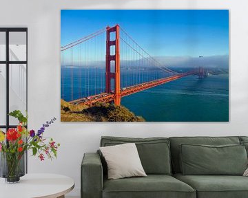 Golden Gate Bridge & Fog van Melanie Viola