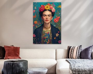 Frida - Indrukwekkend bloemenportret van Poster Art Shop