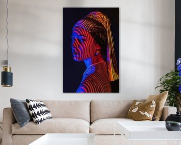 The girl with the pearl earring - photo portrait by Poster Art Shop