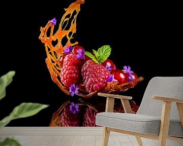 raspberries caramel, raspberries caramel by Corrine Ponsen