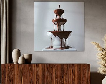 Chocolade fontein - fondue wit van TheXclusive Art