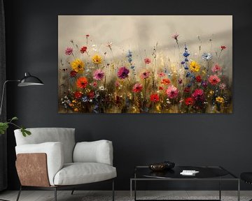 Kleurrijk bloemenveld van Studio Allee