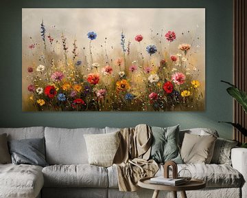 Kleurrijk bloemenveld van Studio Allee