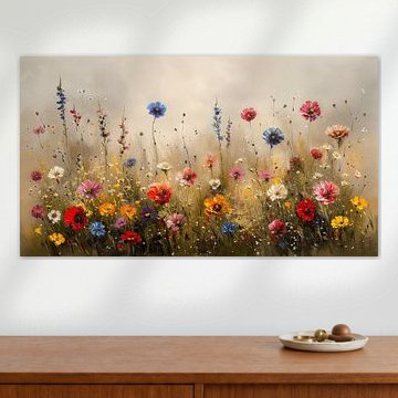 Kleurrijk bloemenveld van Studio Allee