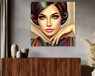 retro female portrait
