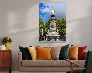 De Wilhelminafontein in Deventer, Nederland van Adelheid Smitt