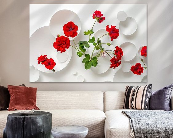 Voorbeeld van het werk in een kamer