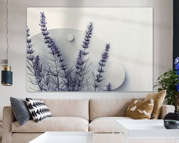 Luxe lavendel - rustgevend kunstwerk voor een ontspannen sfeer van Felix Brönnimann