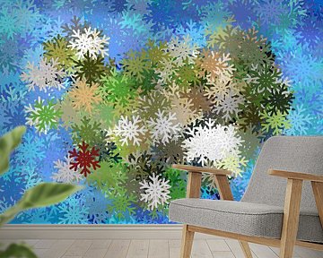 Schneeflocken-Karte von Island