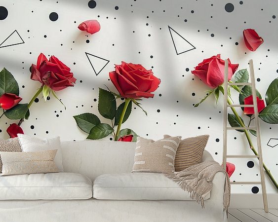 Voorbeeld van het werk in een kamer