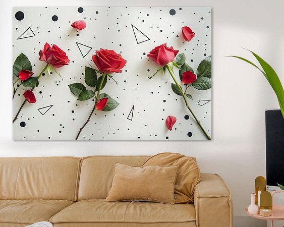 Voorbeeld van het werk in een kamer