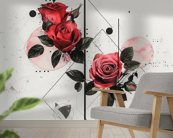 Voorbeeld van het werk in een kamer