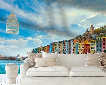 Portovenere dorpsgezicht. Ligurië, Italië van Stefano Orazzini