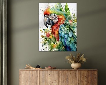 Kleurrijke papegaai van Reiner Borner
