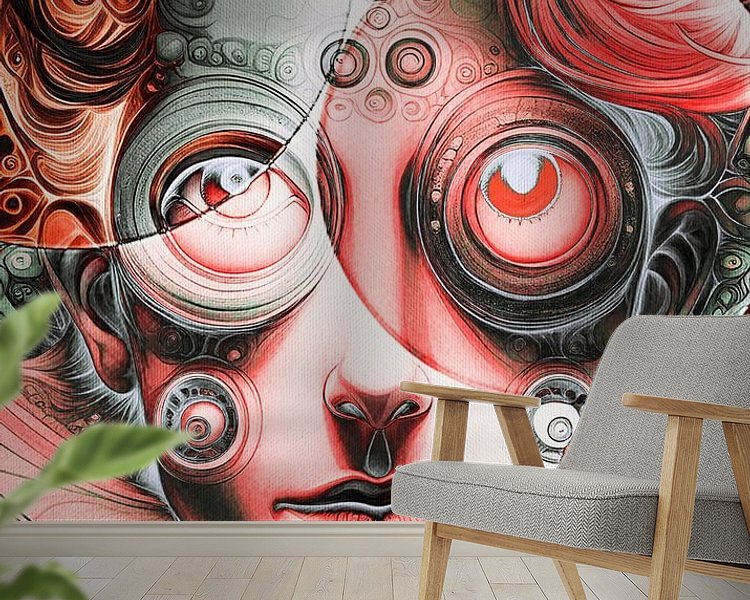 Voorbeeld van het werk in een kamer