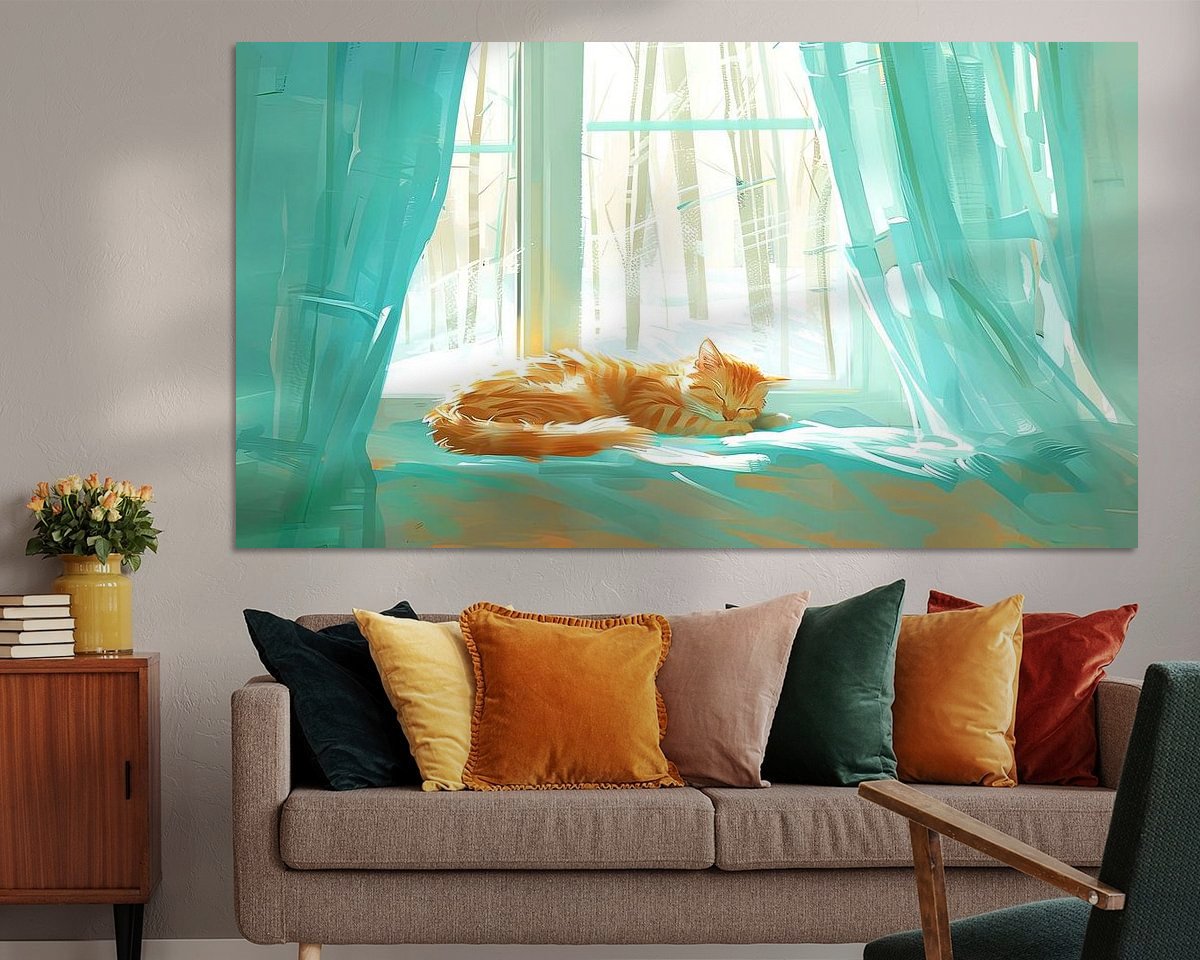 Voorbeeld van het werk in een kamer