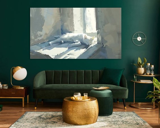 Voorbeeld van het werk in een kamer