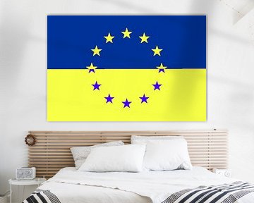 A clear sign of cohesion. EU+UE flag