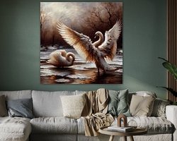 Voorbeeld van het werk in een kamer