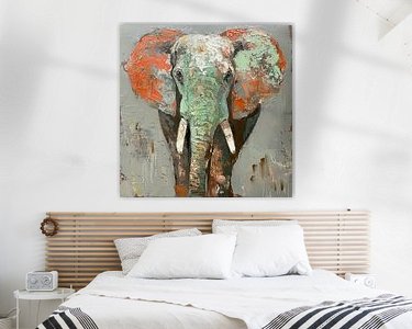 Voorbeeld van het werk in een kamer
