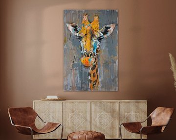 Giraffe Painting by Poster Art Shop