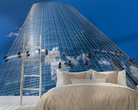 Voorbeeld van het werk in een kamer