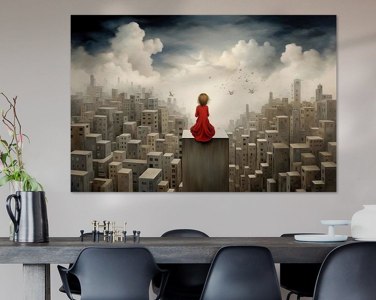 Voorbeeld van het werk in een kamer