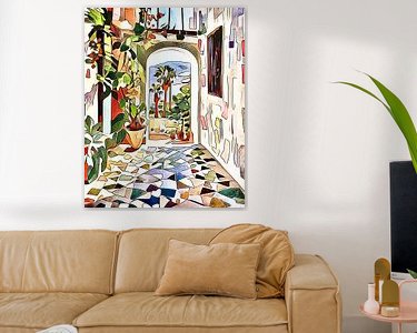 Voorbeeld van het werk in een kamer