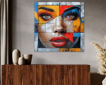 Modern abstract female portrait. by AVC Art Studio
