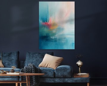 Modern abstract in pastelkleuren van Studio Allee
