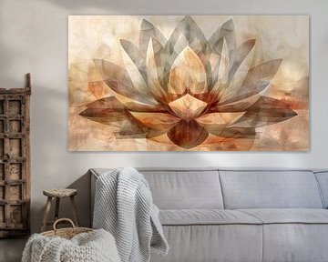 Abstracte lotusbloem van Thea
