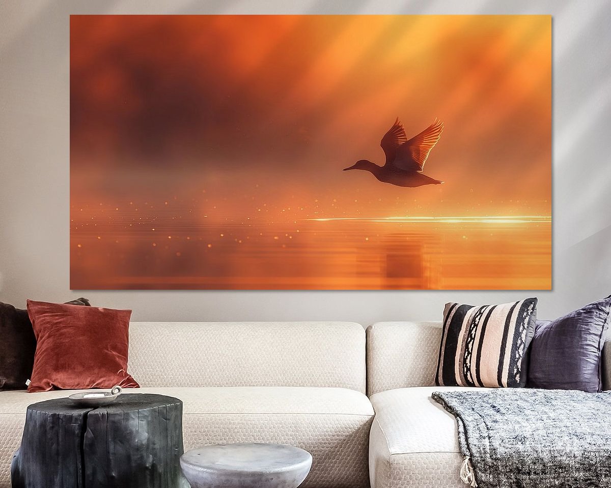 Voorbeeld van het werk in een kamer
