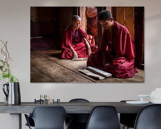 Voorbeeld van het werk in een kamer