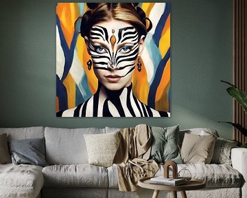 Zebra Woman van Gert-Jan Siesling