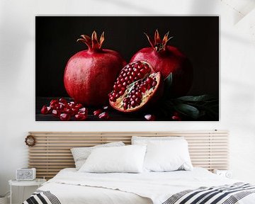 Granaatappels juicy pomegranate panorama van TheXclusive Art