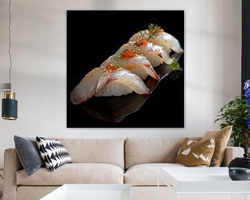 Luxe sushi portret van TheXclusive Art