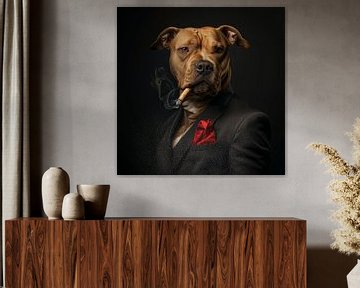 Hond met sigaar van TheXclusive Art