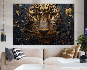 Majesteit in het Duister - luipaard - intens - goud van Eva Lee