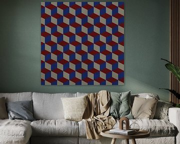 Modern abstract geometrisch patroon in retrostijl nr. 6 van Dina Dankers