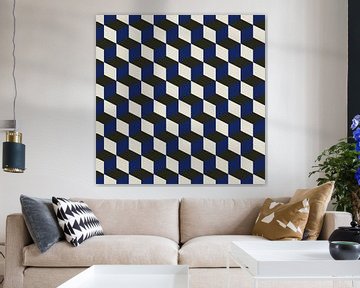 Modern abstract geometrisch patroon in retrostijl nr. 5 van Dina Dankers