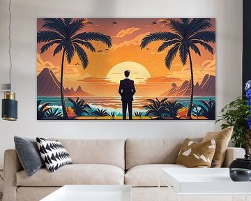 Werken met zonsondergang