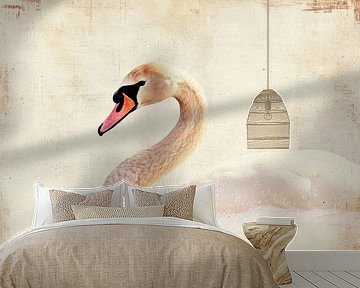 Schwan Malerei | Anmutige Einsamkeit