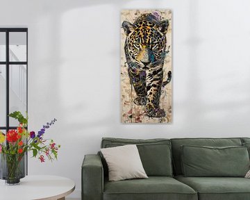 Schilderij Jaguar van Kunst Kriebels
